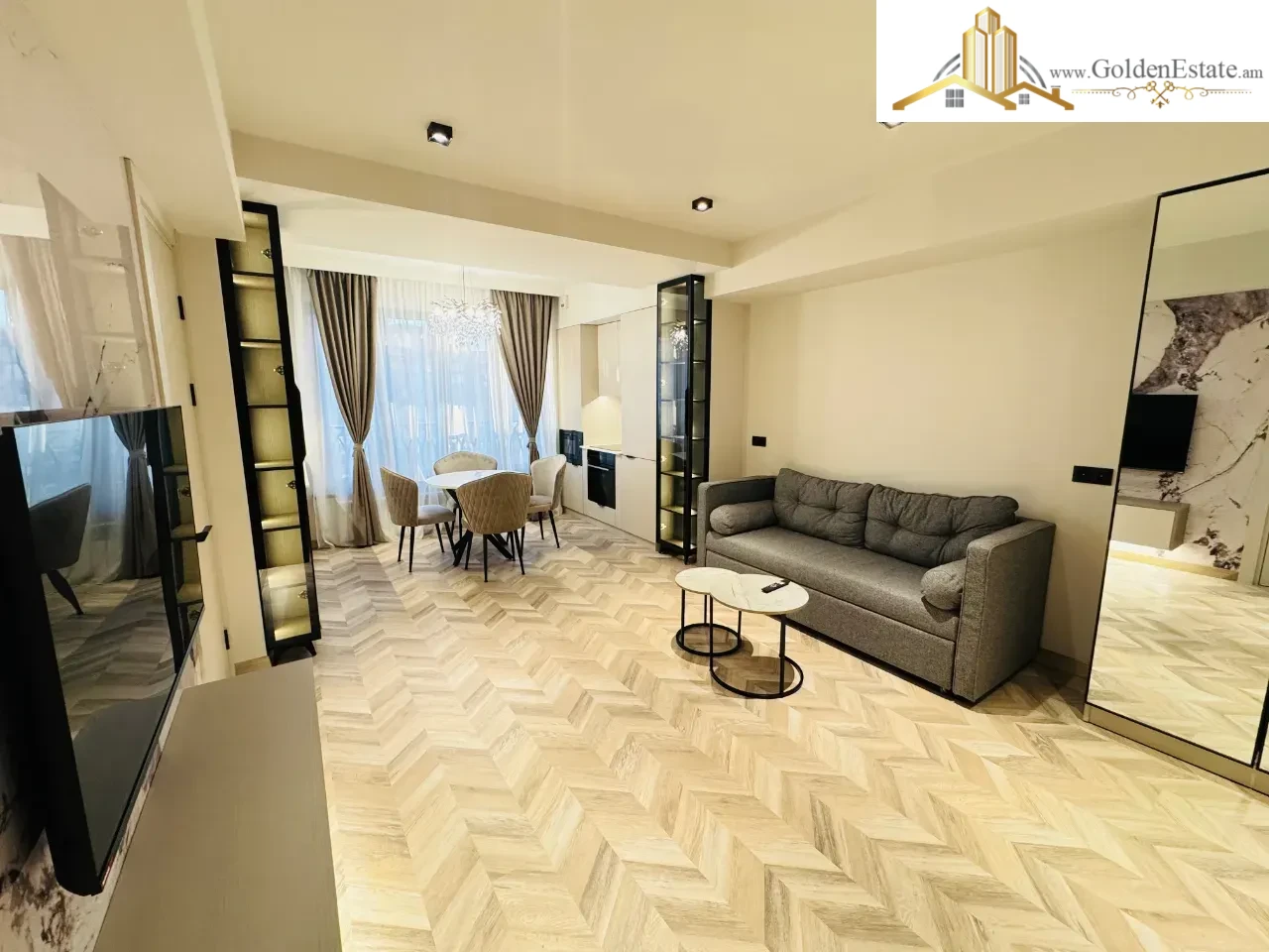 2 սենյականոց բնակարան նորակառույց շենքում Օրբելի եղբայրների փողոցում կենտրոնում, 42 քմ, 4/8 հարկ