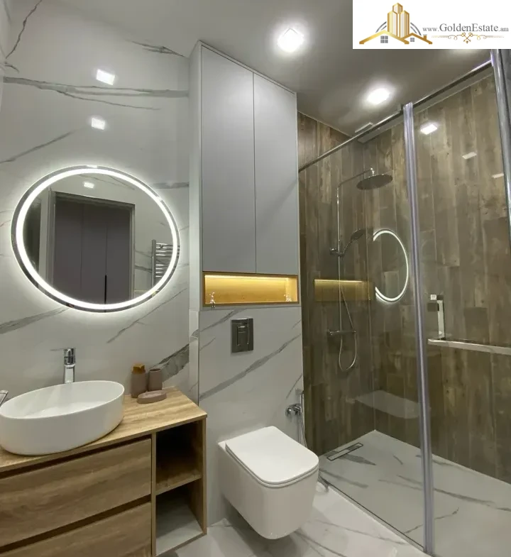 2 սենյականոց բնակարան նորակառույց շենքում Արշակունյաց պողոտայում կենտրոնում, 52 քմ, 6/18 հարկ