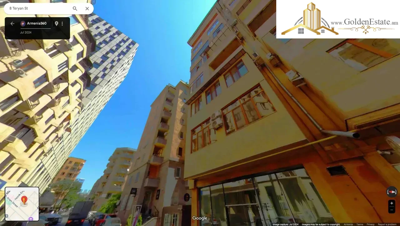 2 սենյականոց բնակարան նորակառույց շենքում Տերյան փողոցում կենտրոնում, 78 քմ, բարձր առաստաղներ