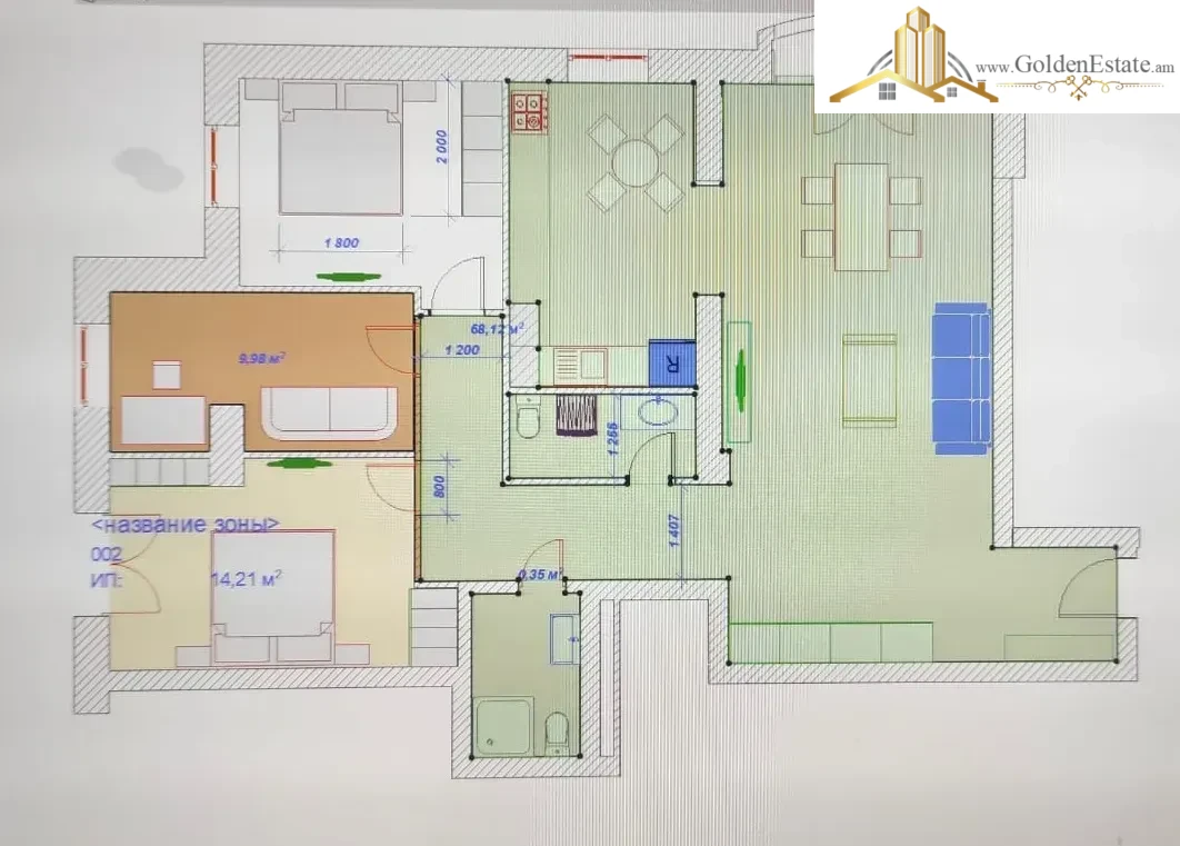 4 սենյականոց բնակարան նորակառույց շենքում Անաստաս Միկոյան փողոցում Դավթաշենում, 106 քմ, 8/15 հարկ
