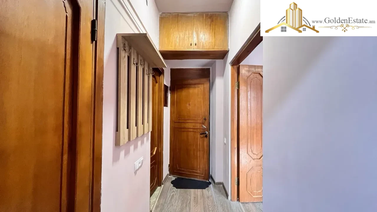 1 սենյականոց բնակարան Գարեգին Նժդեհի փողոցում կենտրոնում, 40 քմ, 2/4 հարկ, բարձր առաստաղներ