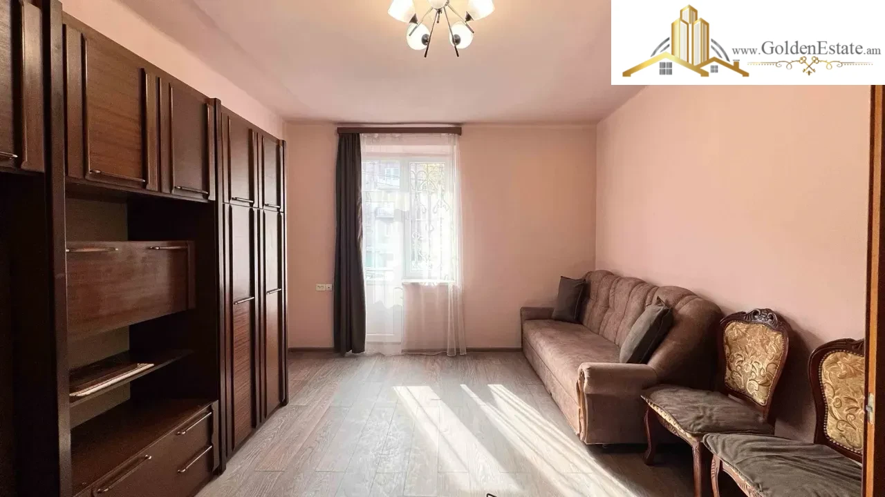 1 սենյականոց բնակարան Գարեգին Նժդեհի փողոցում կենտրոնում, 40 քմ, 2/4 հարկ, բարձր առաստաղներ