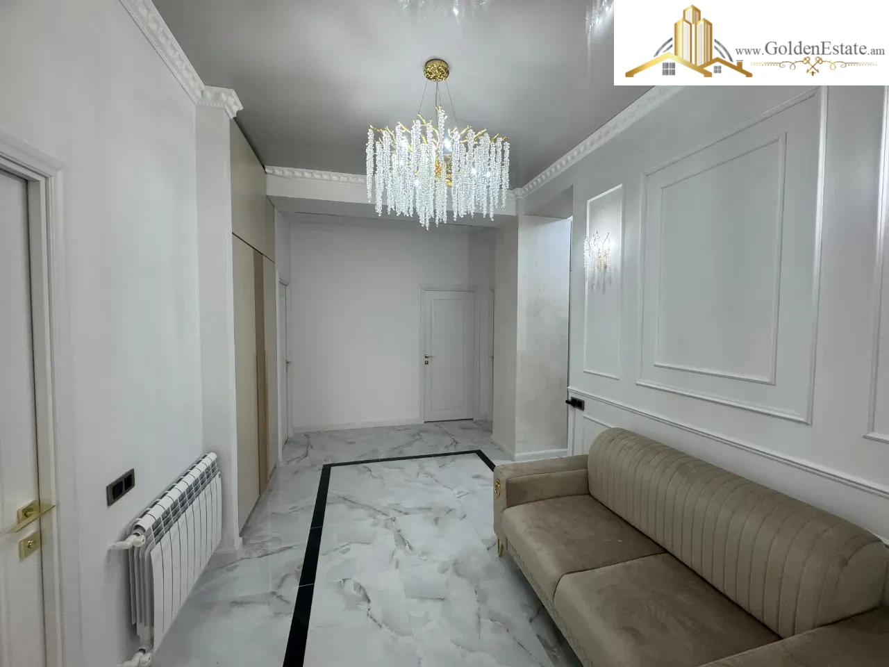 4 սենյականոց բնակարան նորակառույց շենքում Ադոնցի փողոցում Արաբկիրում, 124 քմ, նախավերջին հարկ