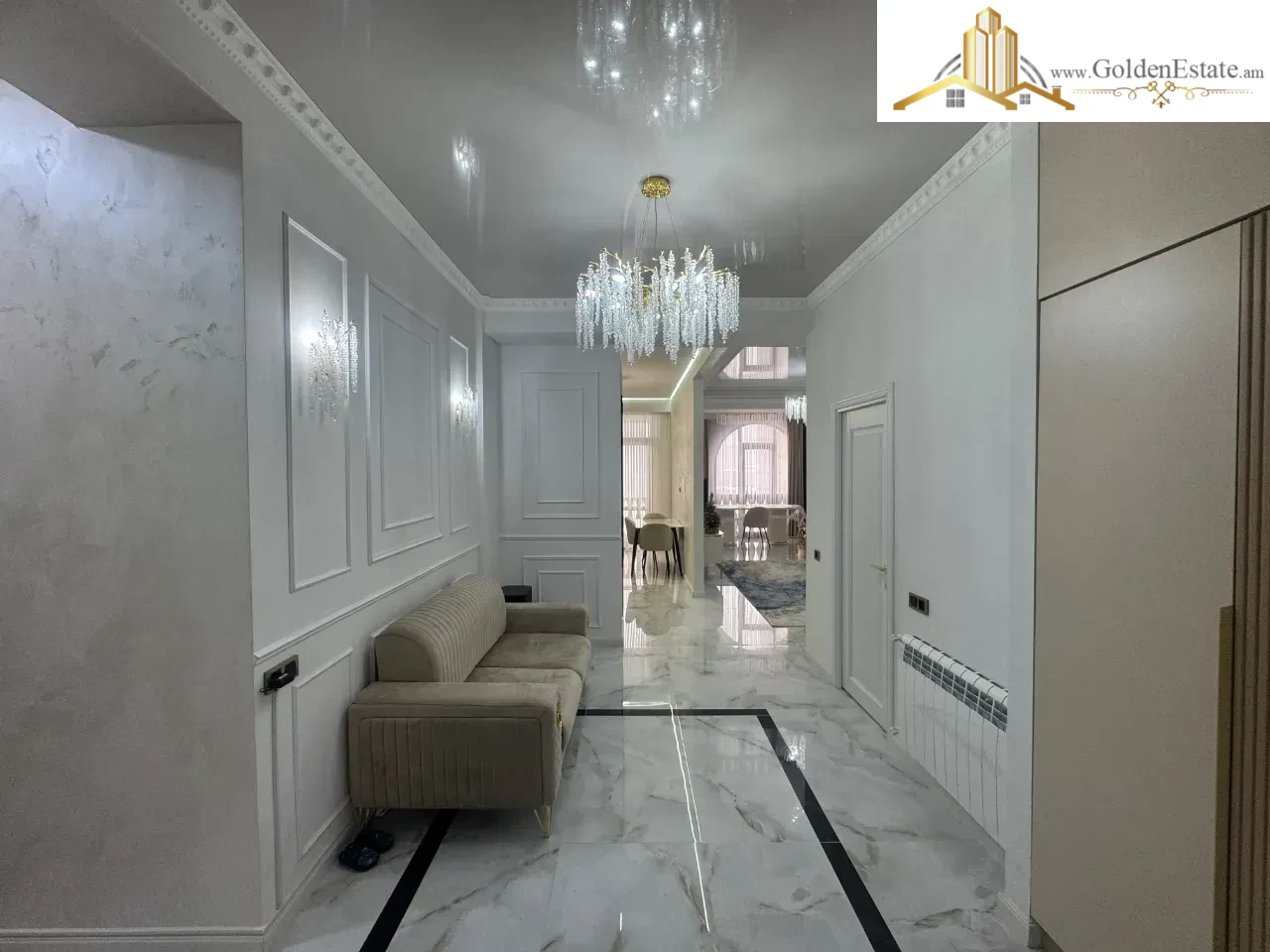 4 սենյականոց բնակարան նորակառույց շենքում Ադոնցի փողոցում Արաբկիրում, 124 քմ, նախավերջին հարկ