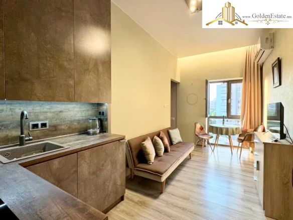 2 սենյականոց բնակարան նորակառույց շենքում Խորենացու փողոցում կենտրոնում, 26 քմ, բարձր առաստաղներ