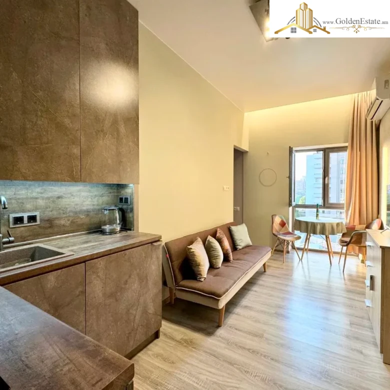 2 սենյականոց բնակարան նորակառույց շենքում Խորենացու փողոցում կենտրոնում, 26 քմ, բարձր առաստաղներ