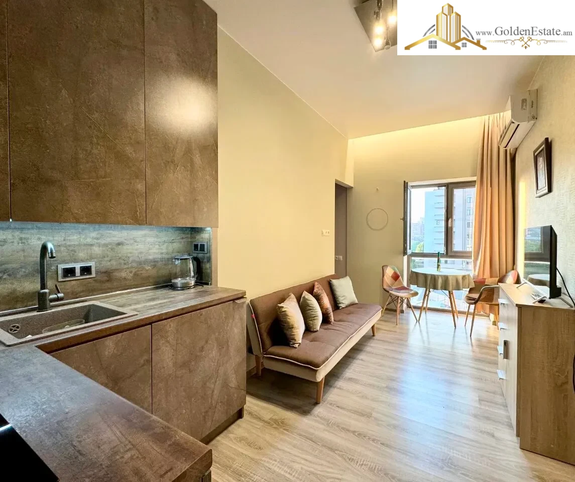 2 սենյականոց բնակարան նորակառույց շենքում Խորենացու փողոցում կենտրոնում, 26 քմ, բարձր առաստաղներ