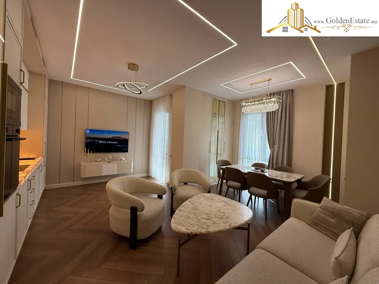 3 սենյականոց բնակարան նորակառույց շենքում Դավիթ Անհաղթի փողոցում Արաբկիրում, 71 քմ, 10/15 հարկ